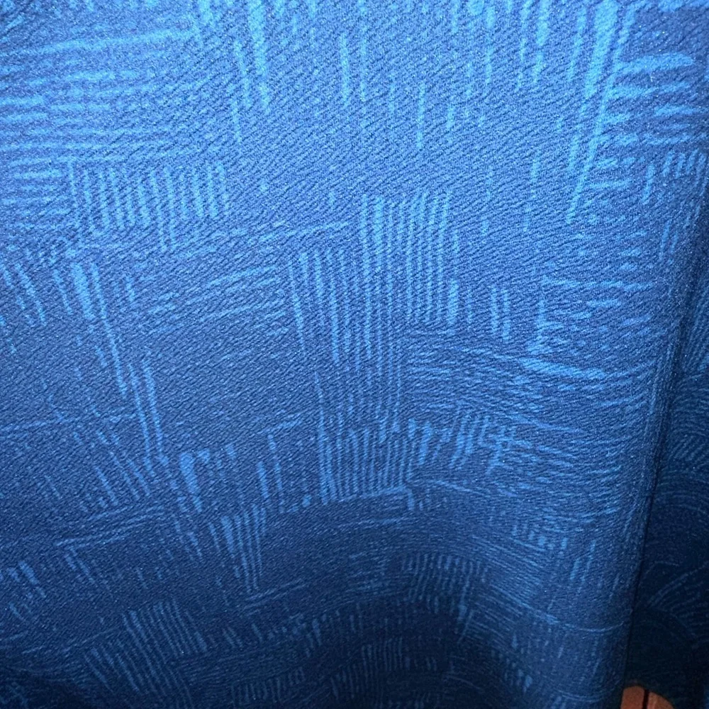 Lularoe large blue Azure skirt with basket weave‎ pattern. NWT